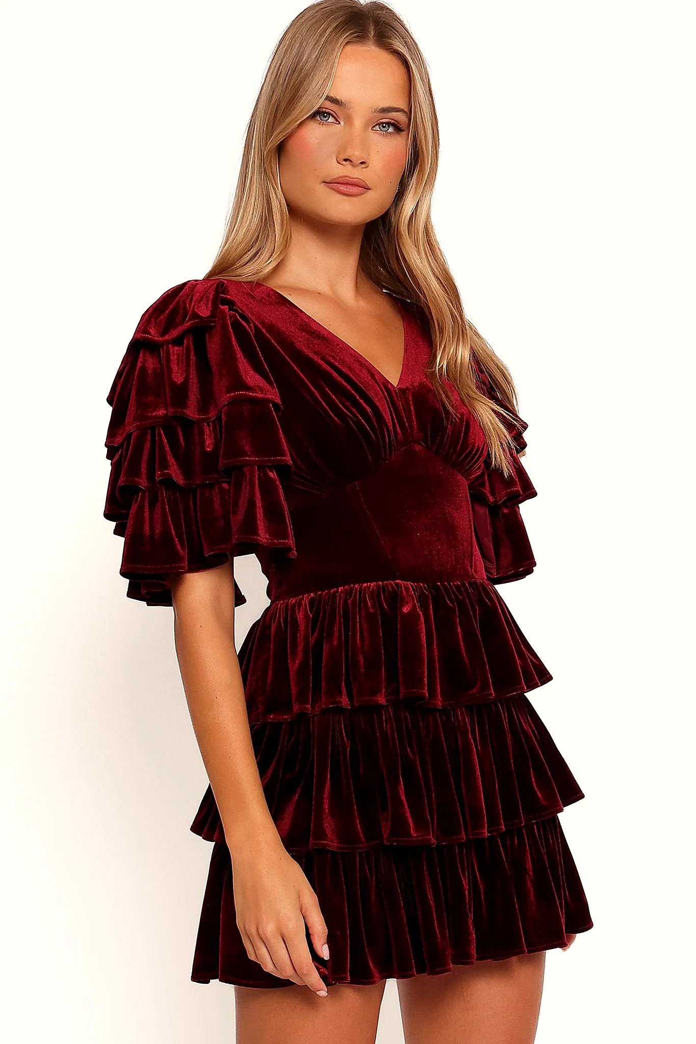 Agnes Mini Dress - Wine