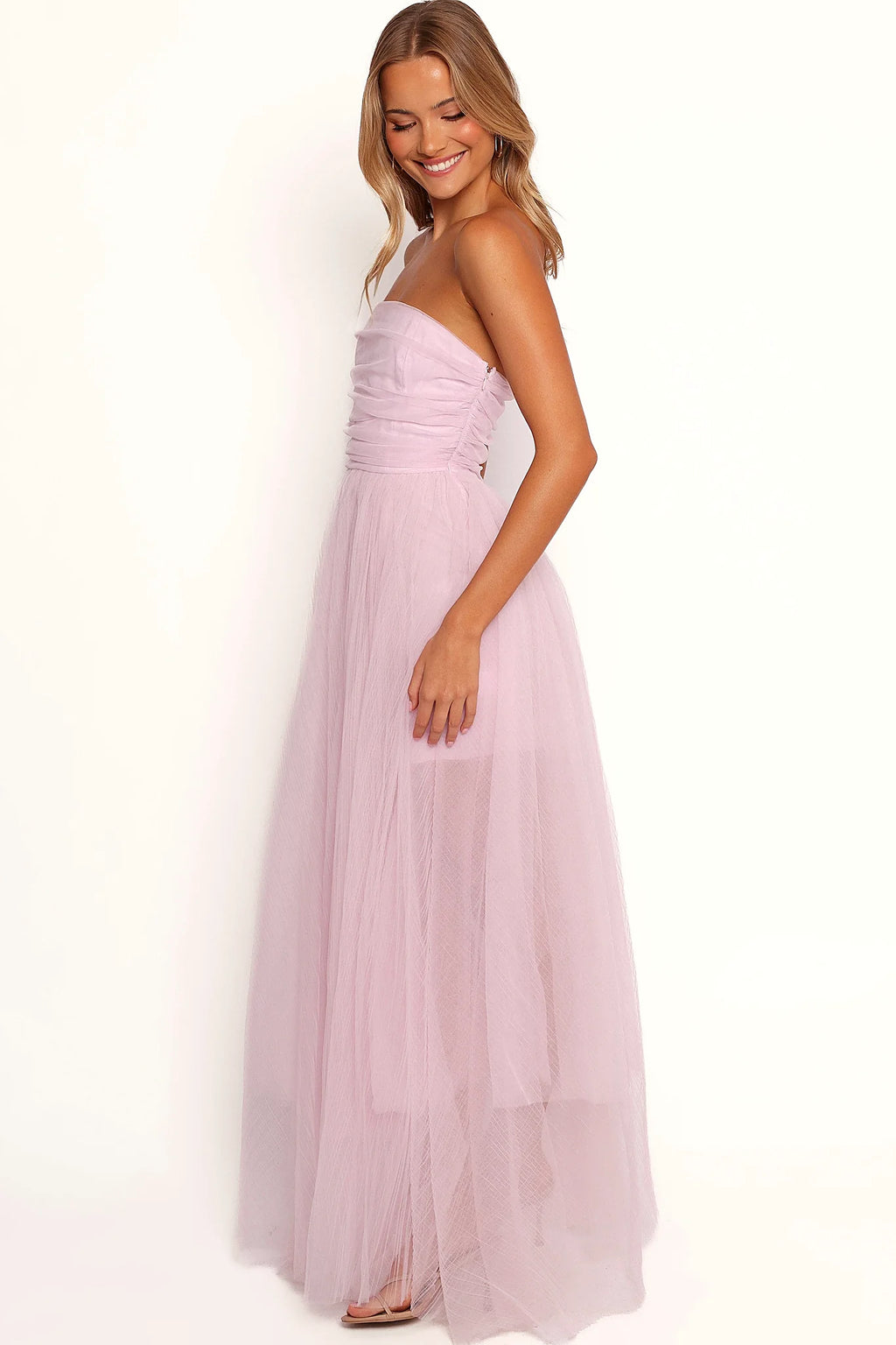 Anabella Strapless Maxi Dress - Pale Pink