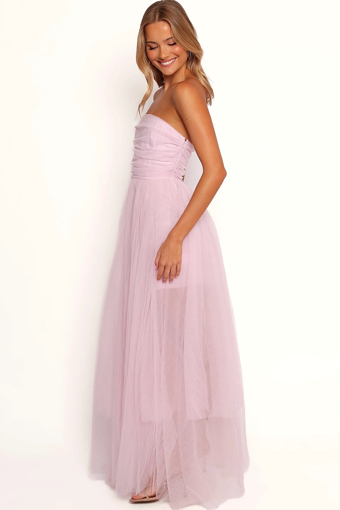 Anabella Strapless Maxi Dress - Pale Pink