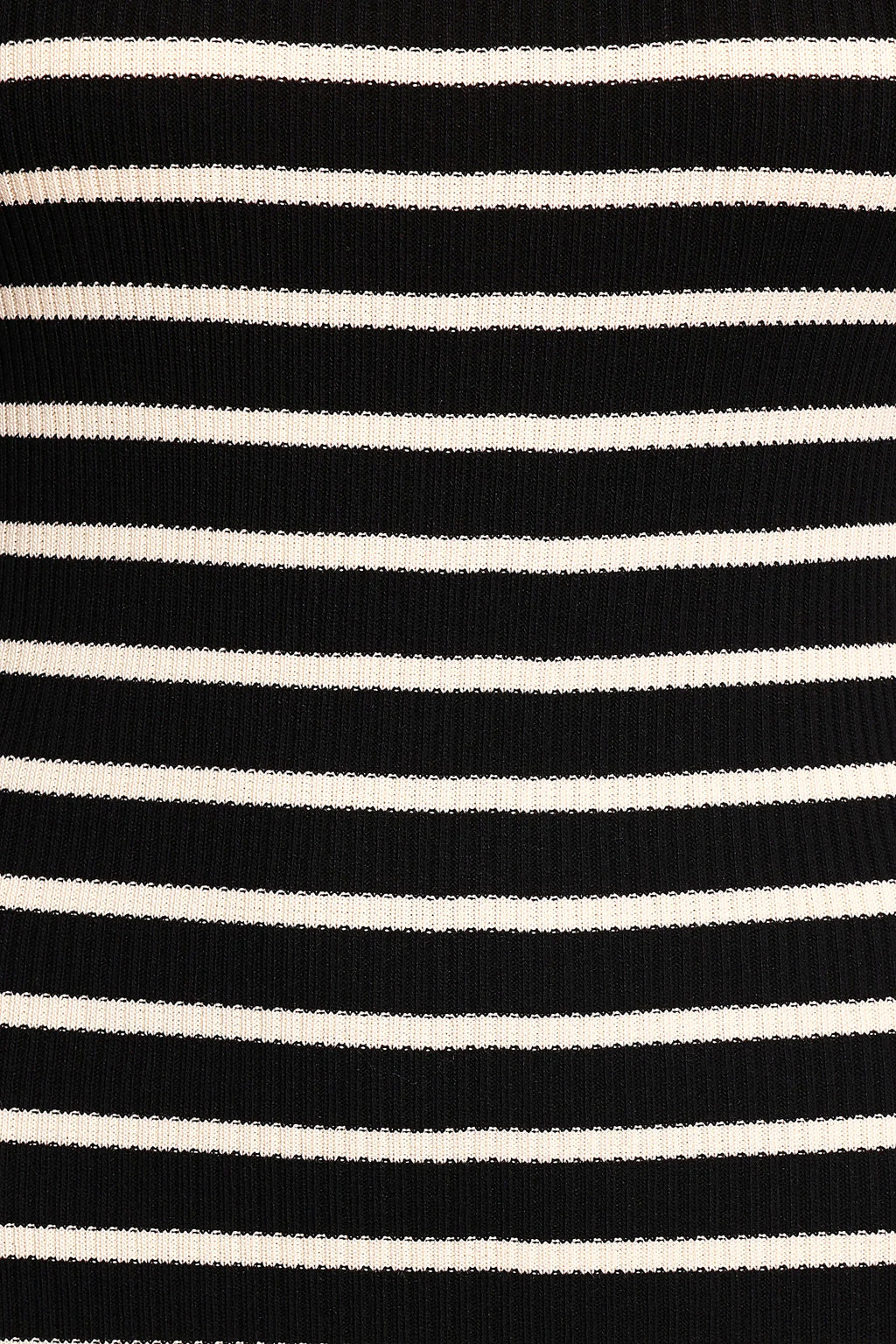 Arabella Knit Dress - Black Beige Stripe