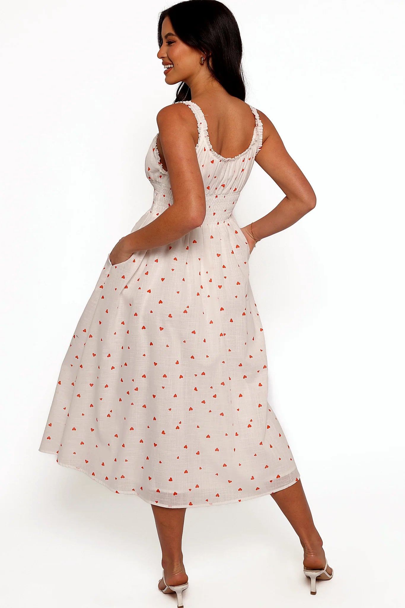 Auguste Midi Dress - Ditsy Heart