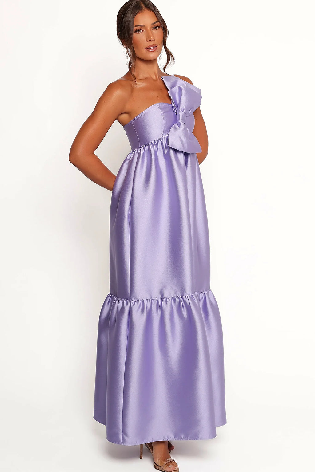 Betina Bow Front Maxi Dress - Lilac