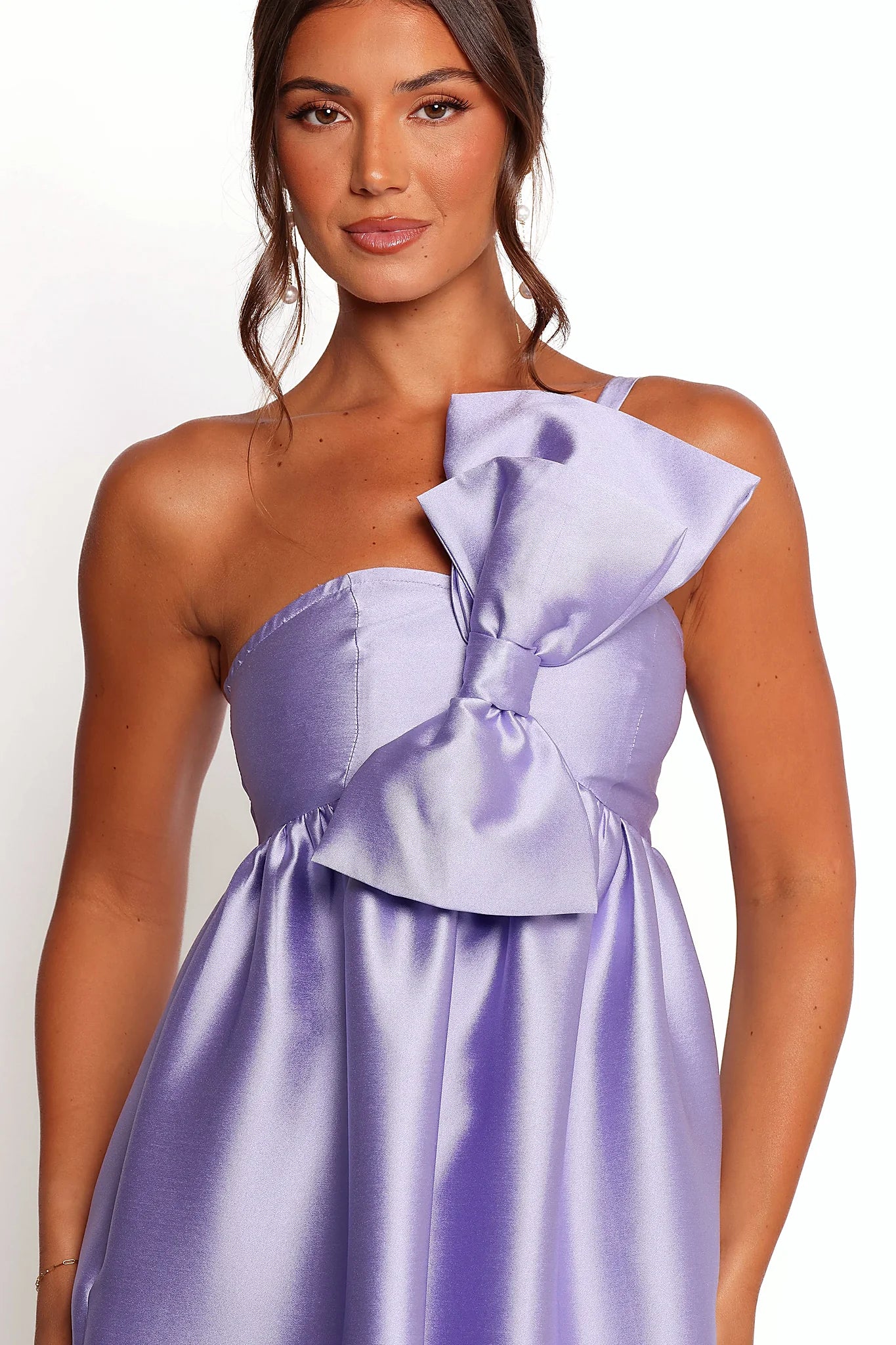 Back view with the shirred panel and invisible zip