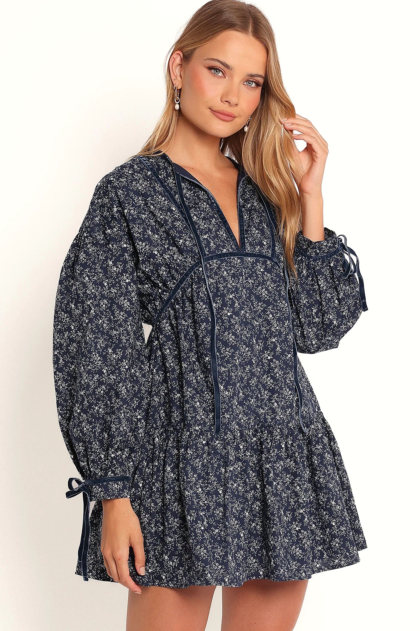 Brooklyn Mini Dress - Blue Floral