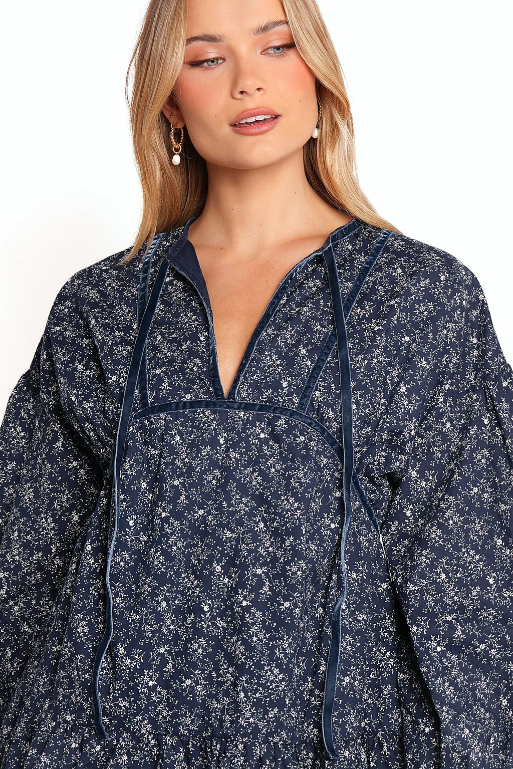 Brooklyn Mini Dress - Blue Floral