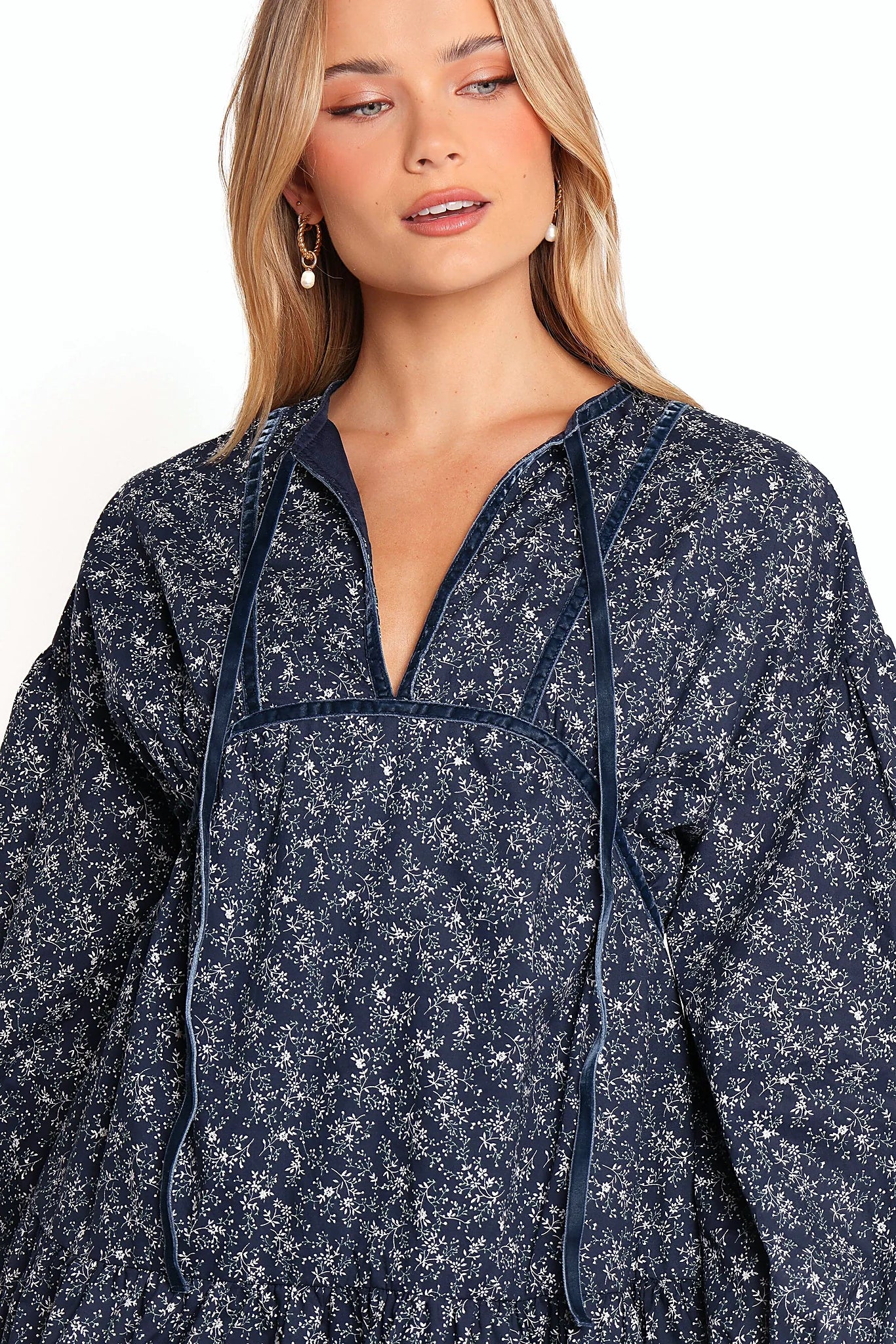Brooklyn Mini Dress - Blue Floral