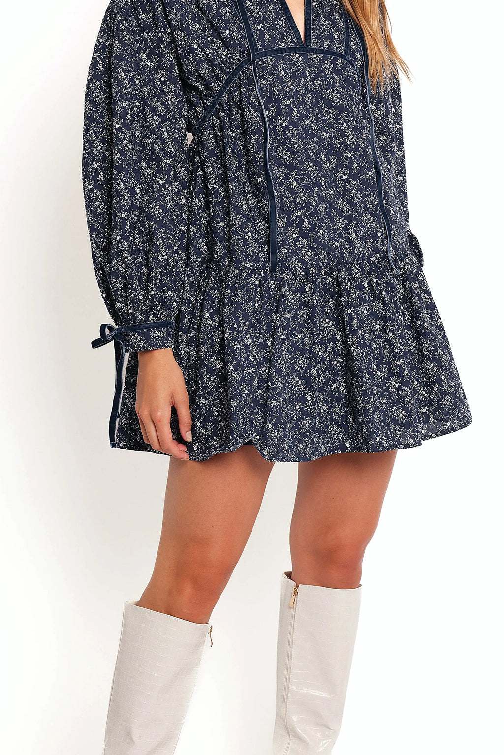 Brooklyn Mini Dress - Blue Floral