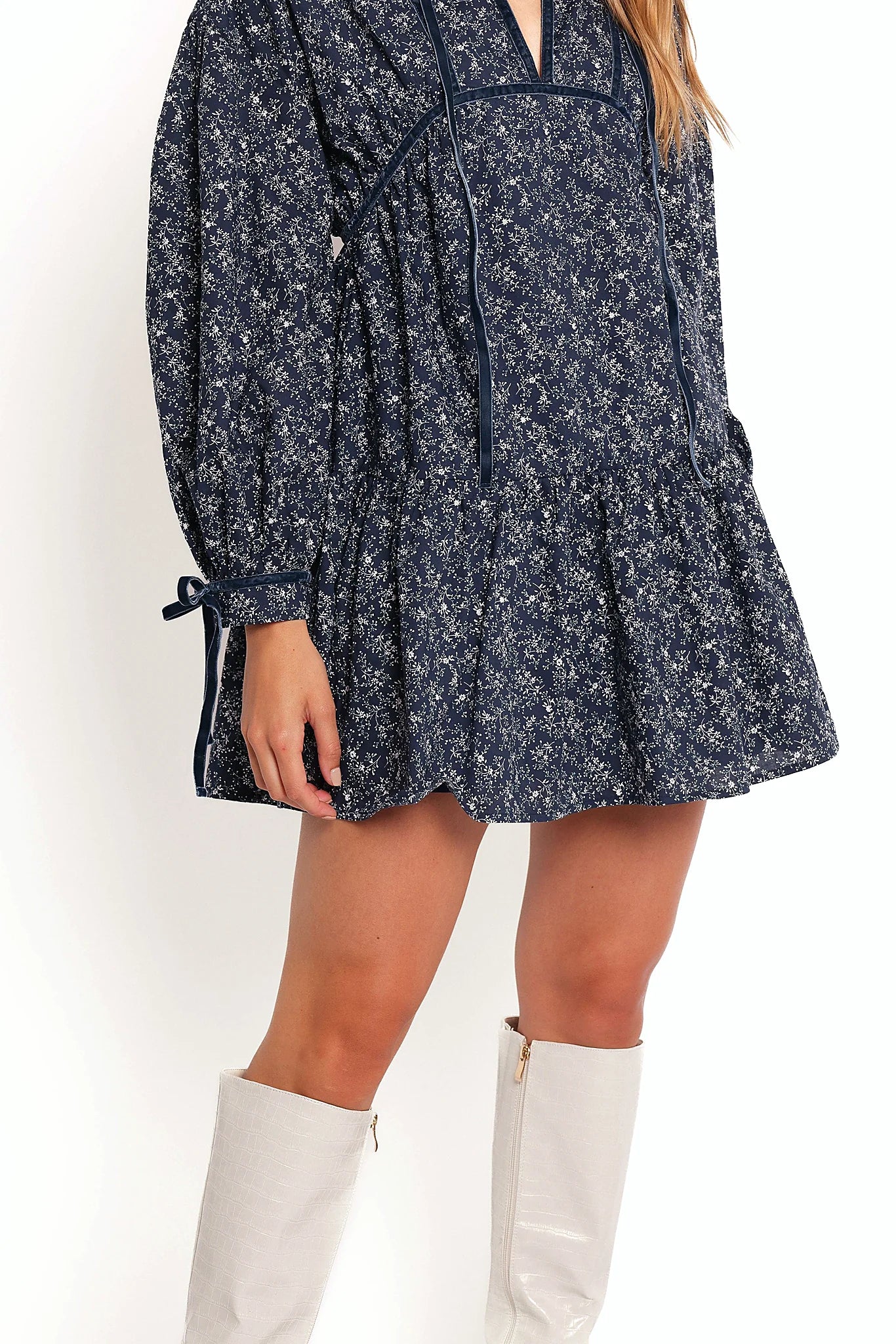 Brooklyn Mini Dress - Blue Floral