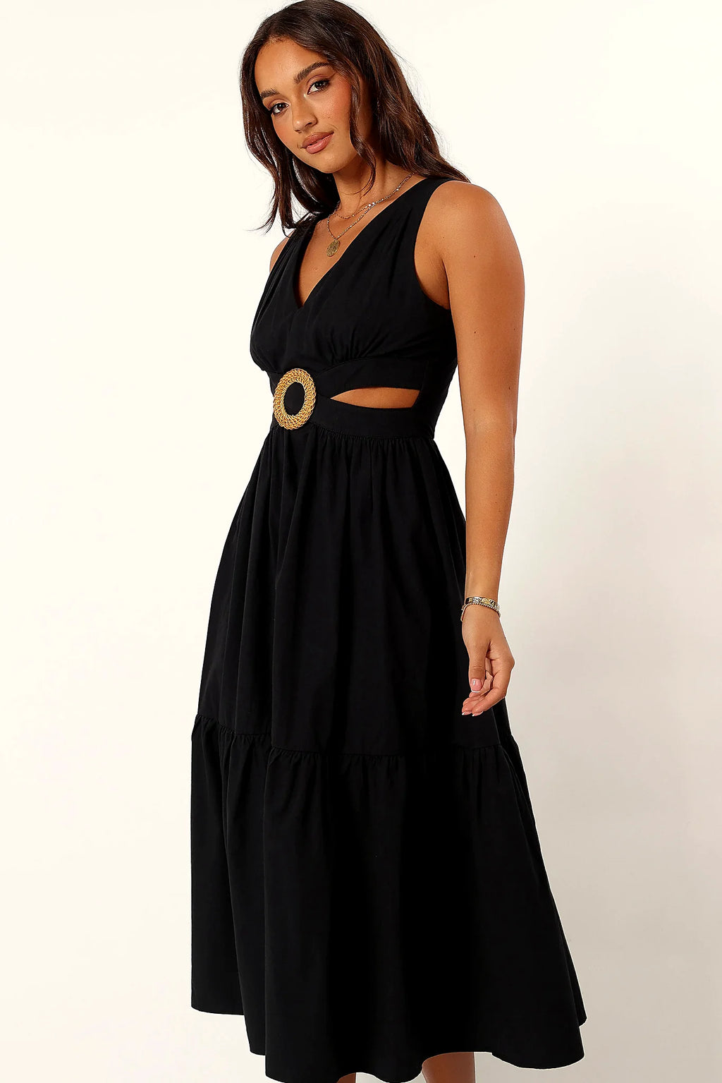 Carmella Midi Dress - Black