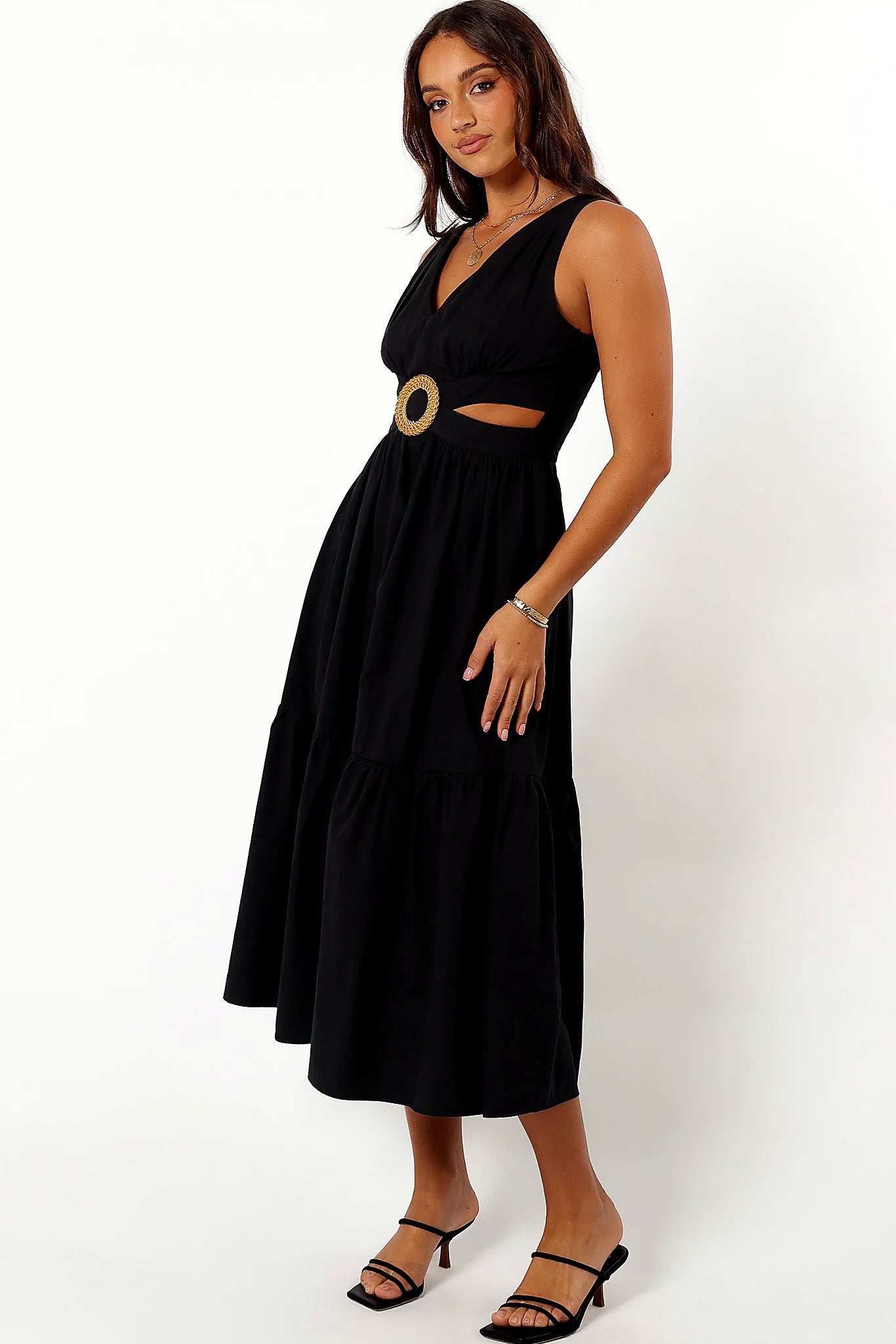 Carmella Midi Dress - Black