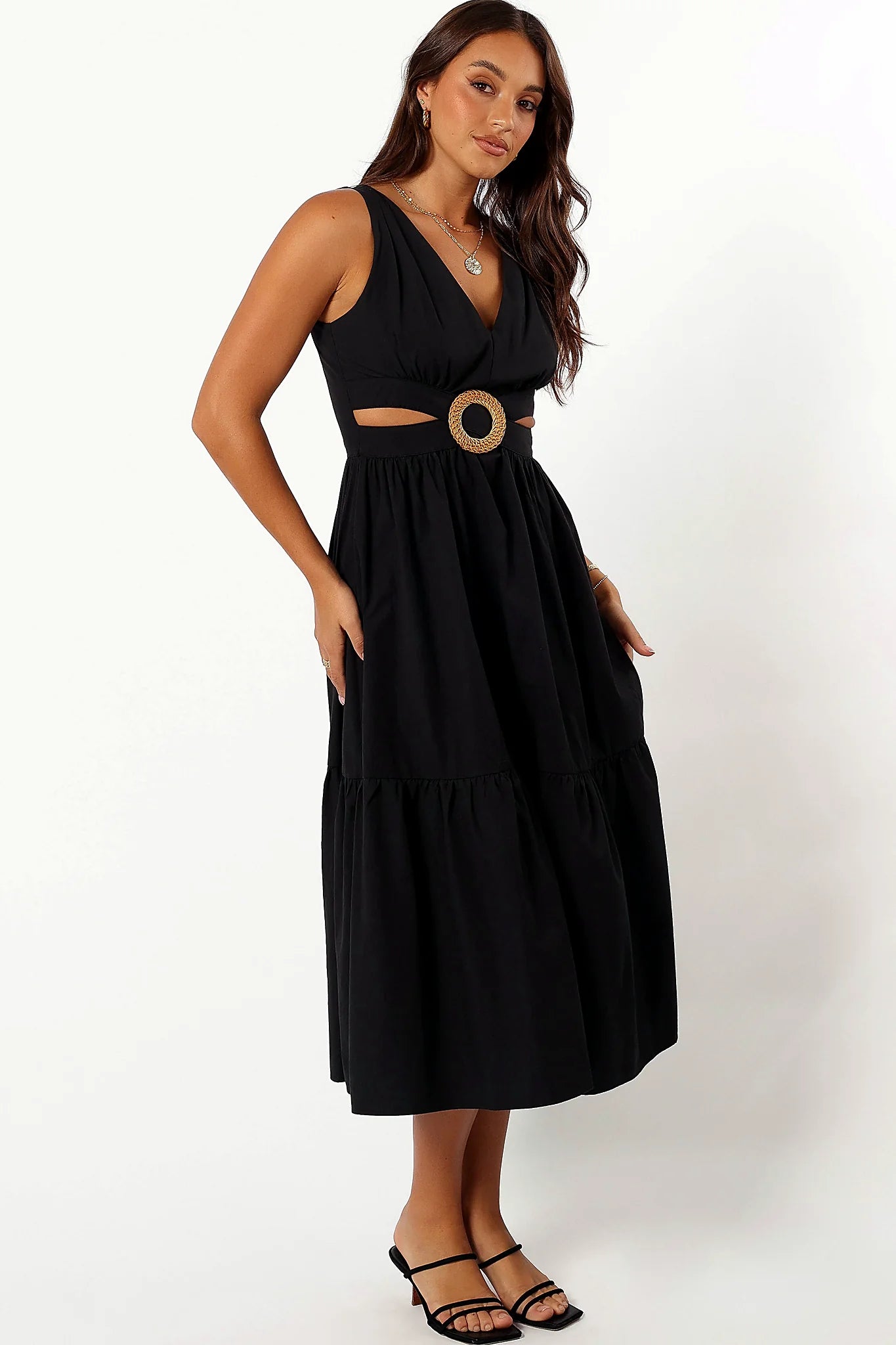 Carmella Midi Dress - Black