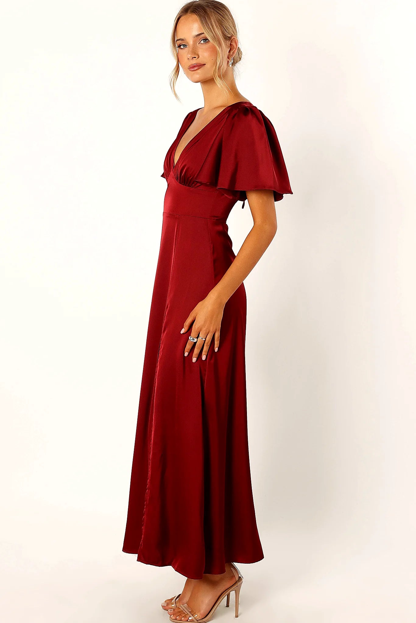 Close detail of the soft satin surface