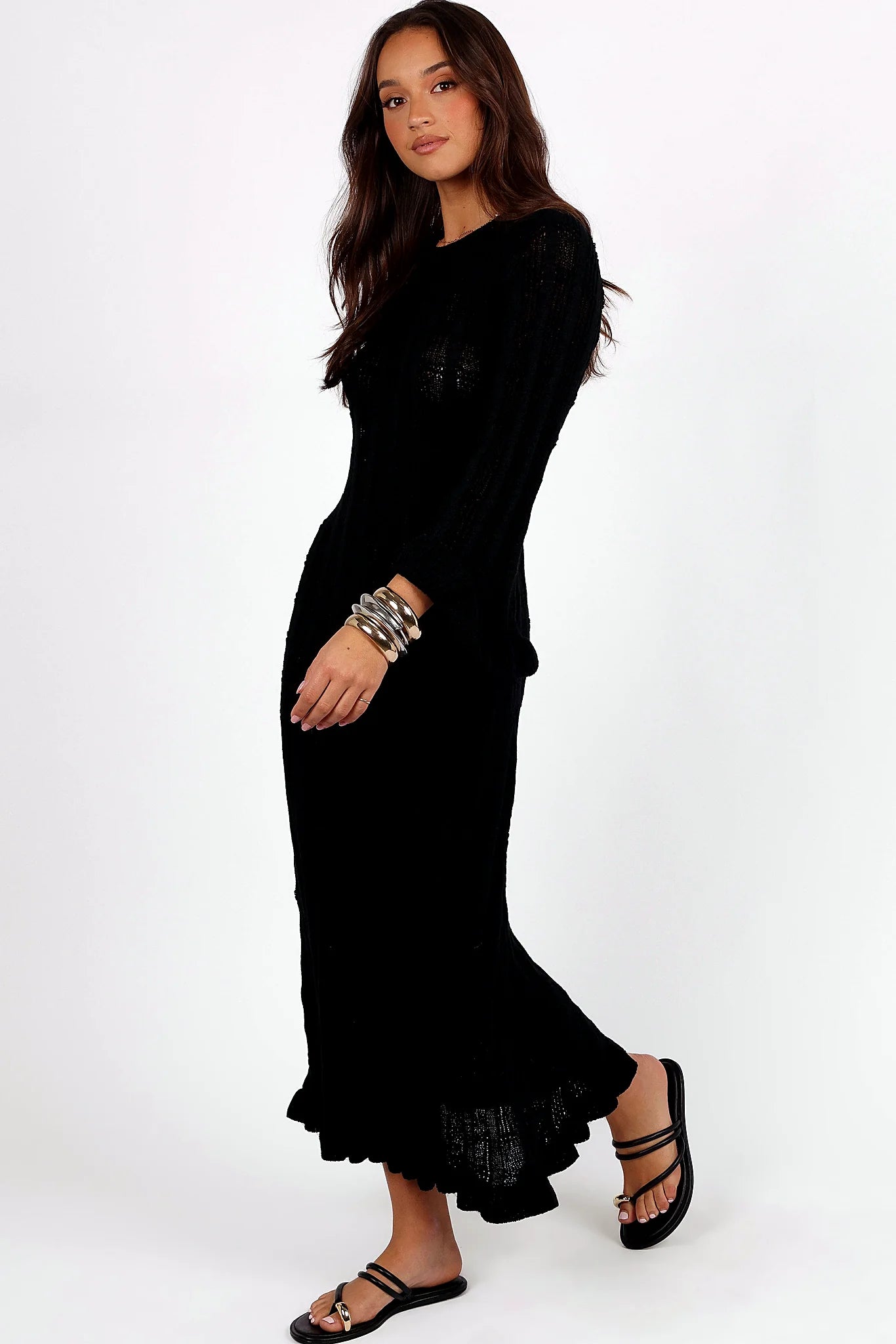 Colter Long Sleeve Maxi Dress - Black