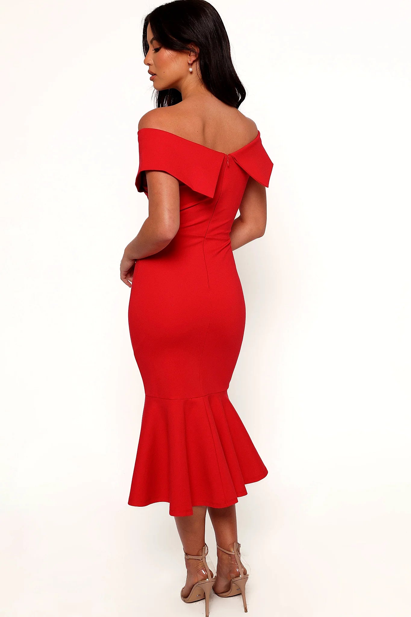 Dailene Midi Dress - Red