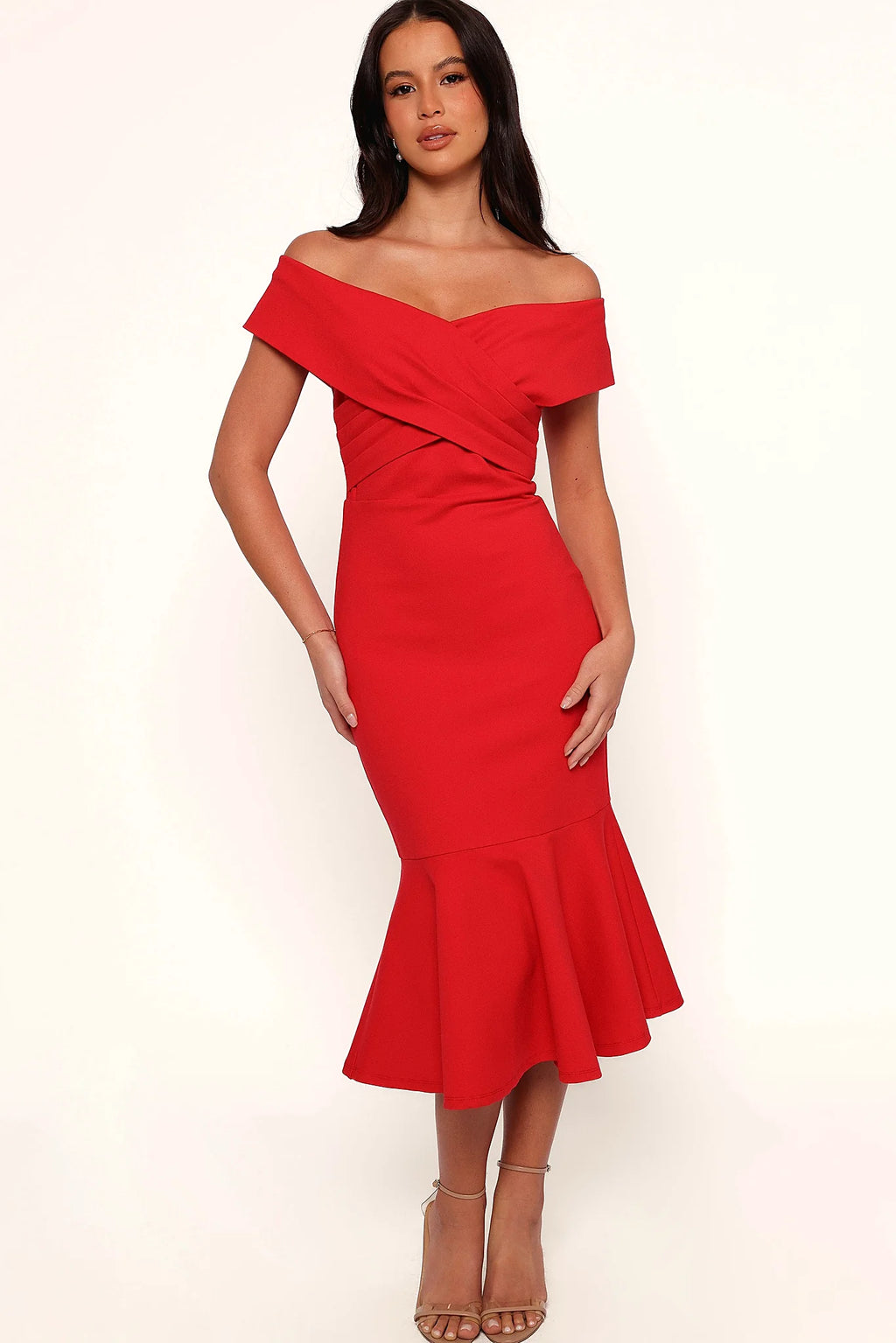 Dailene Midi Dress - Red