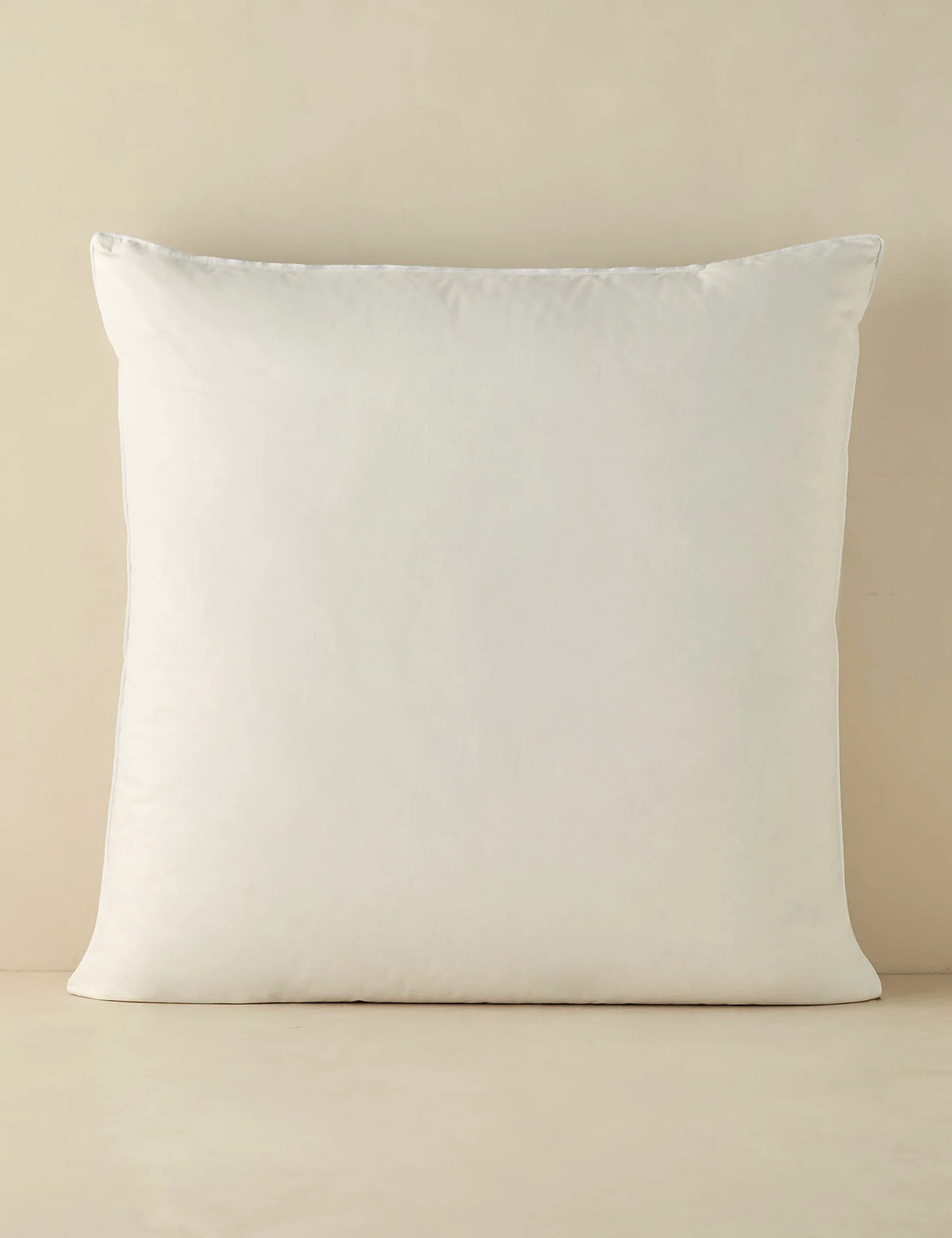 Euro size down pillow insert shown flat