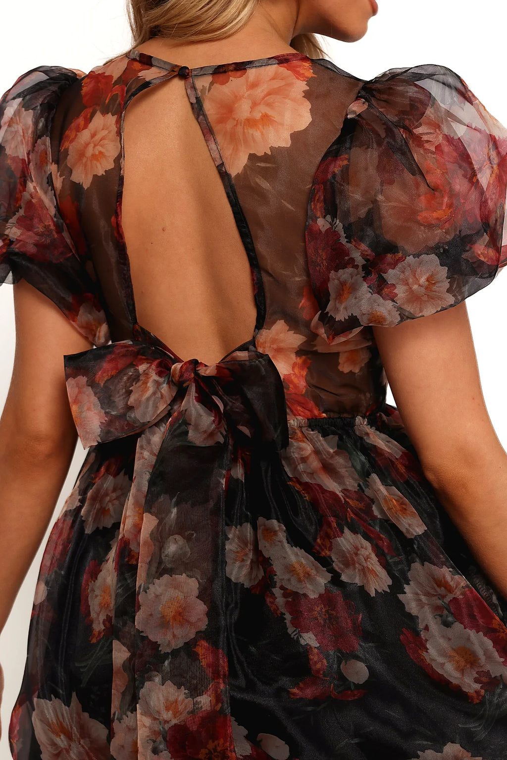 Elspeth Midi Dress - Black Floral