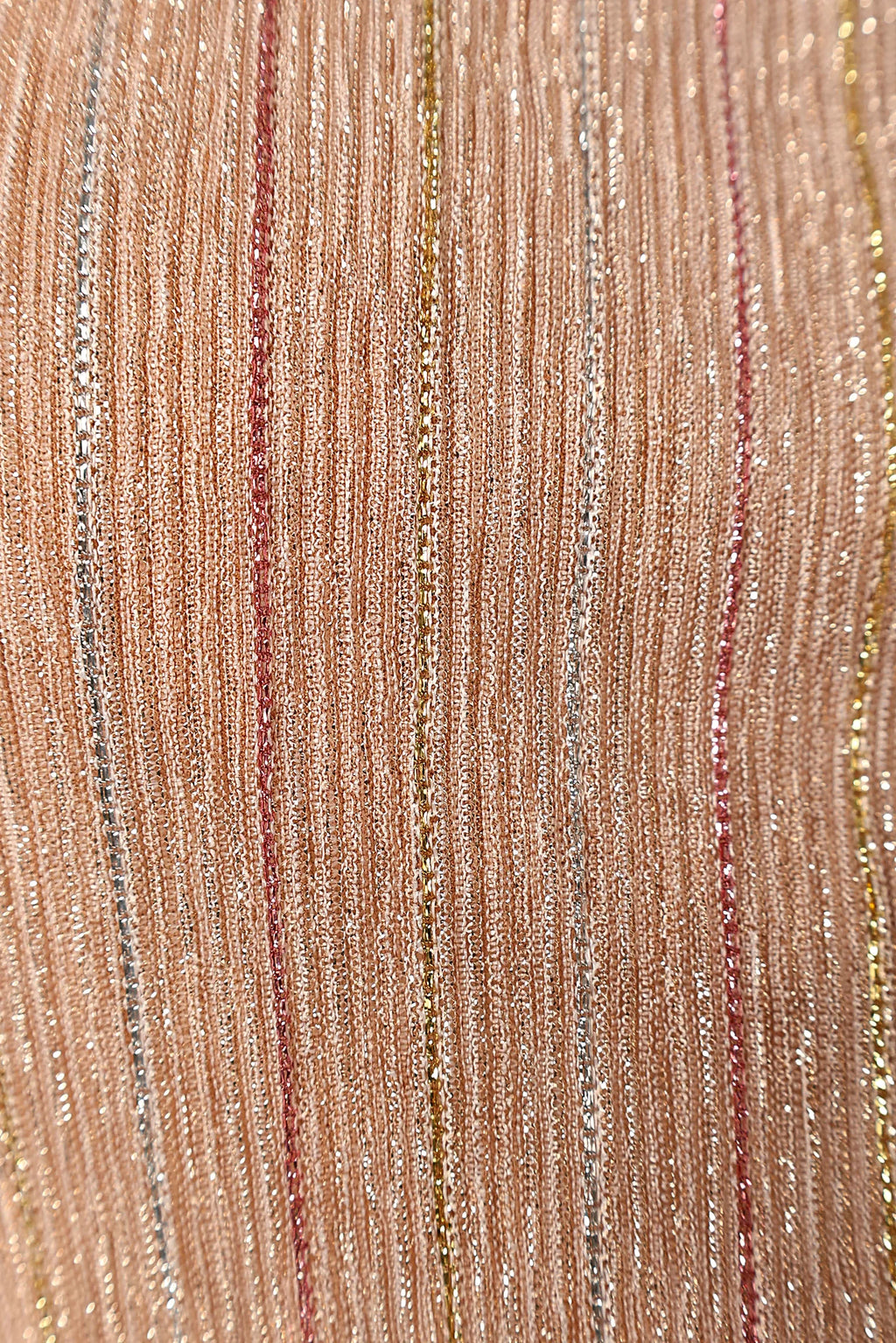 Farley Strapless Maxi Dress - Rose Gold Stripe