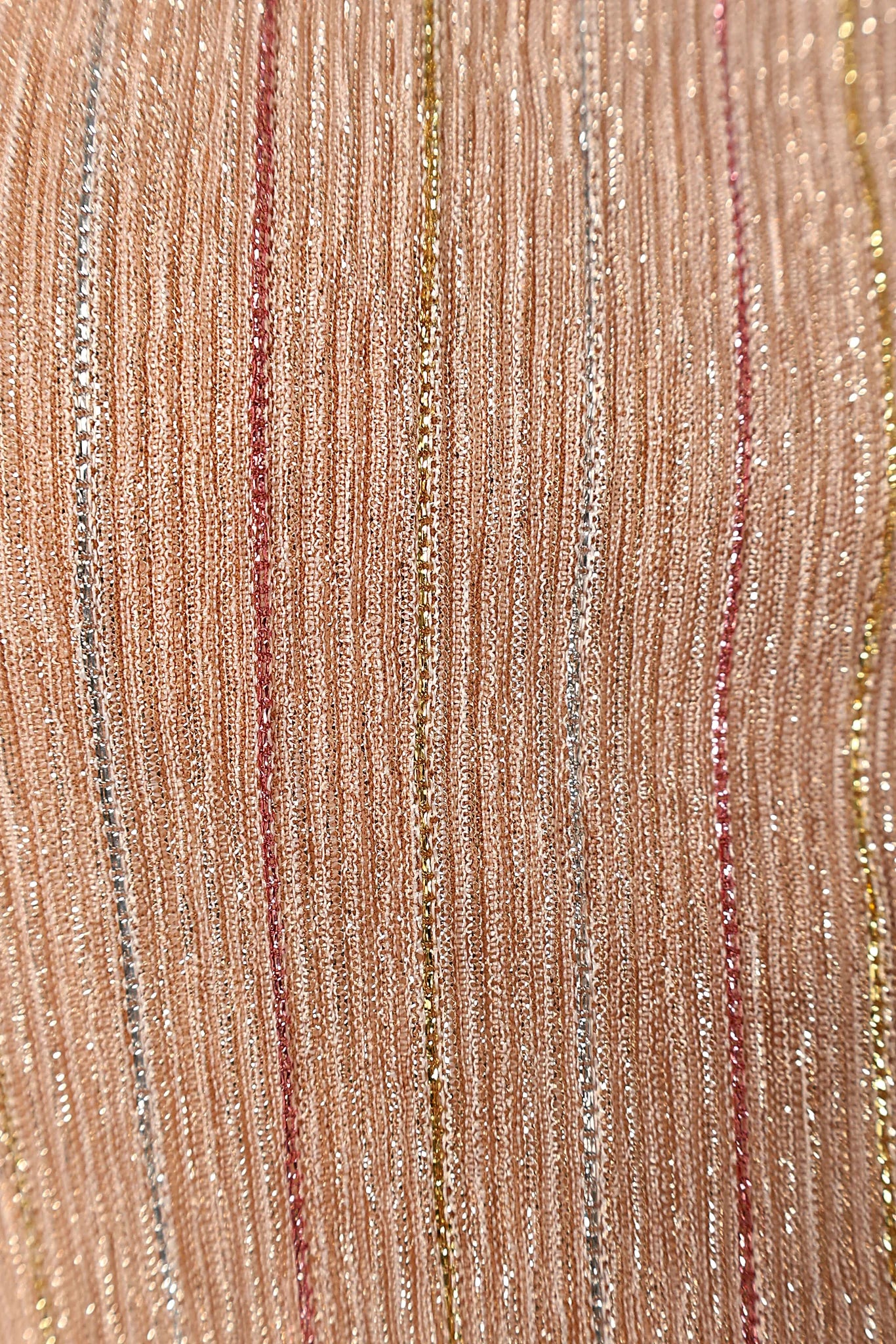 Farley Strapless Maxi Dress - Rose Gold Stripe