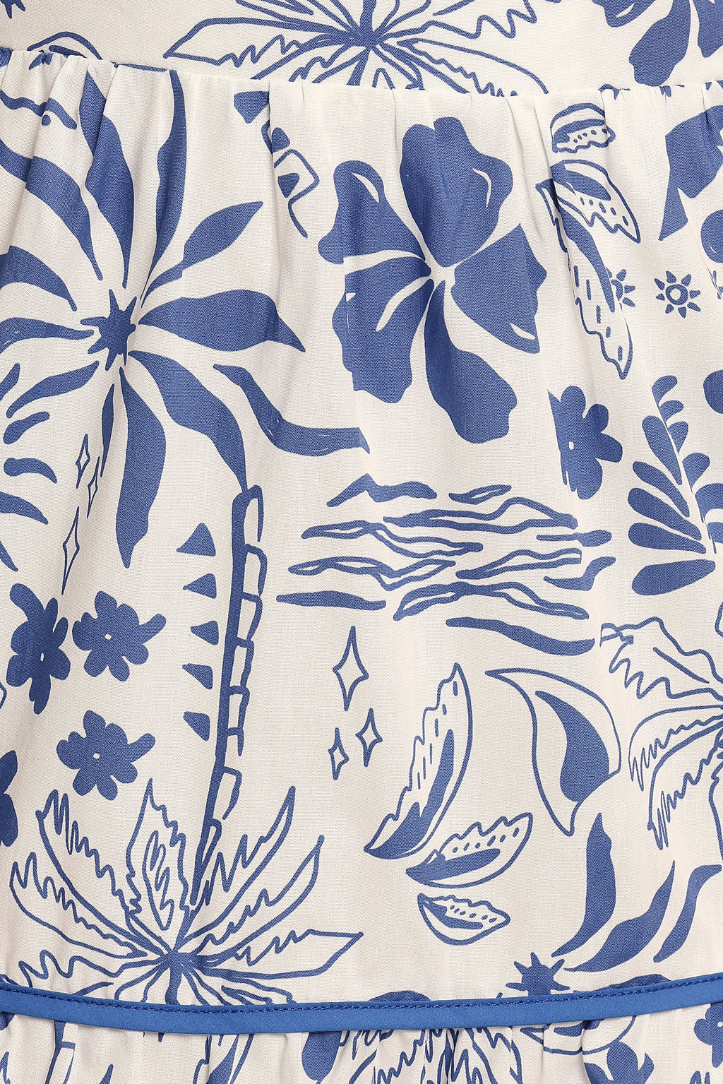 Fernanda Halterneck Maxi Dress - Blue Tropical