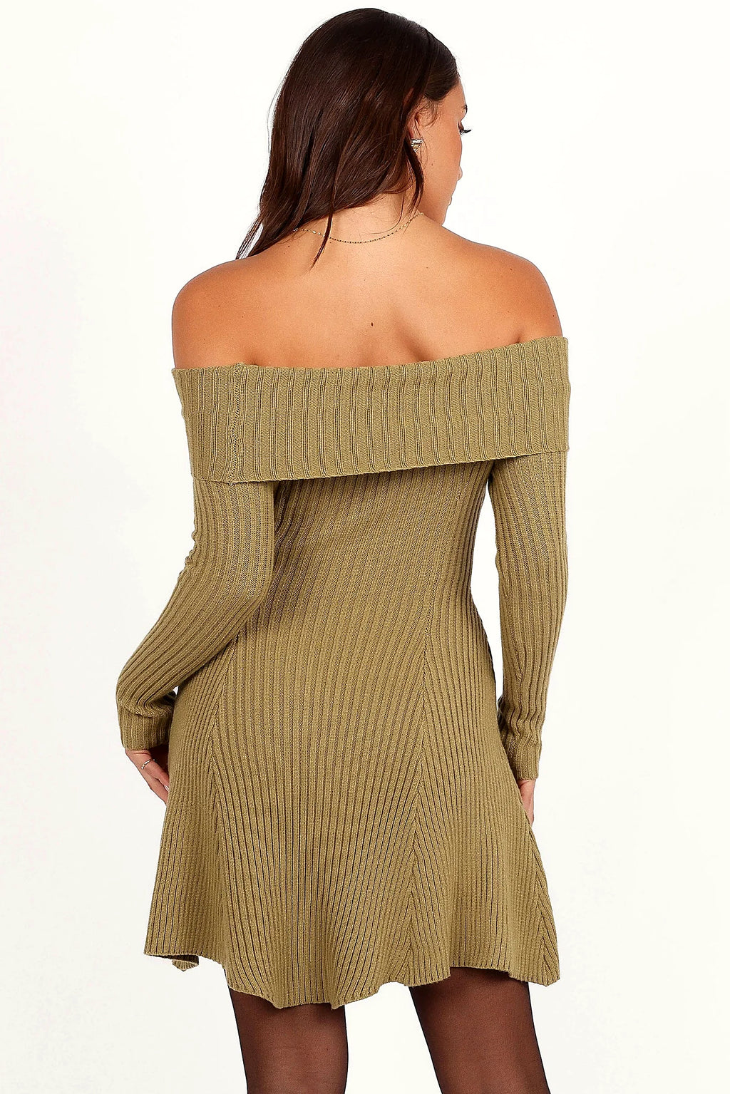Francisco Long Sleeve Mini Dress - Olive