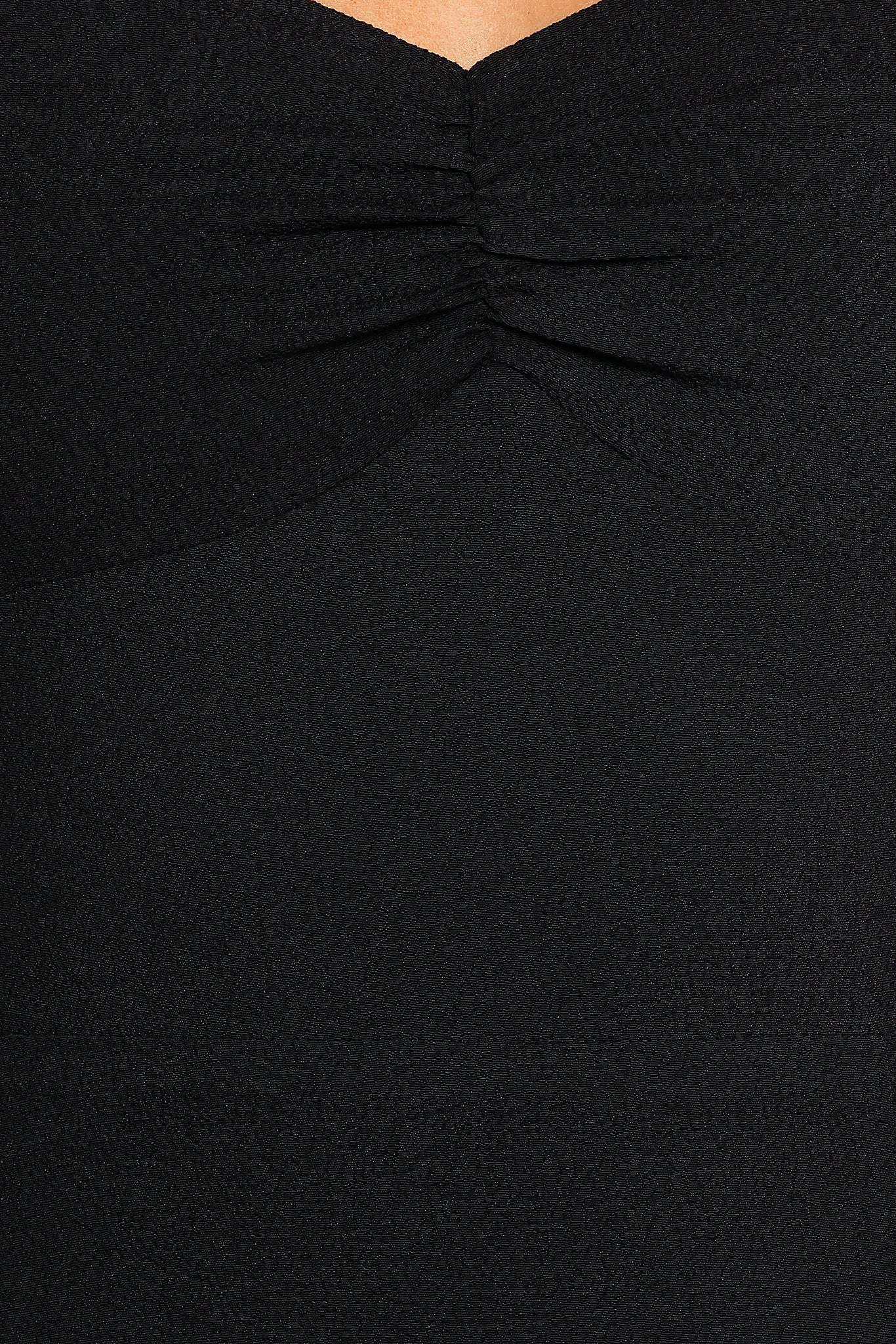 Franklin Long Sleeve Midi Dress - Black