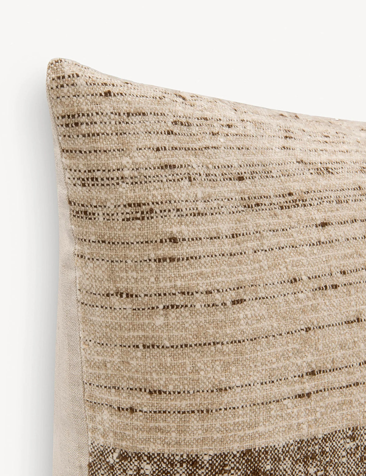 Angled view showing the depth of the heathered weave