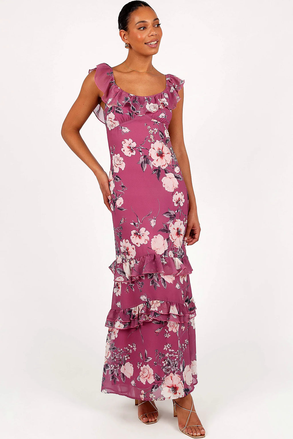 Irelynn Maxi Dress - Dark Rose Floral