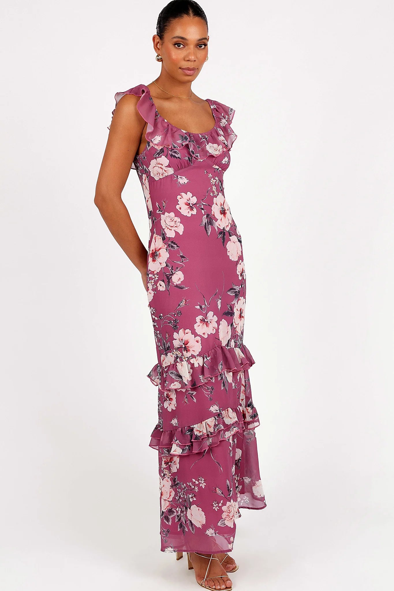 Irelynn Maxi Dress - Dark Rose Floral