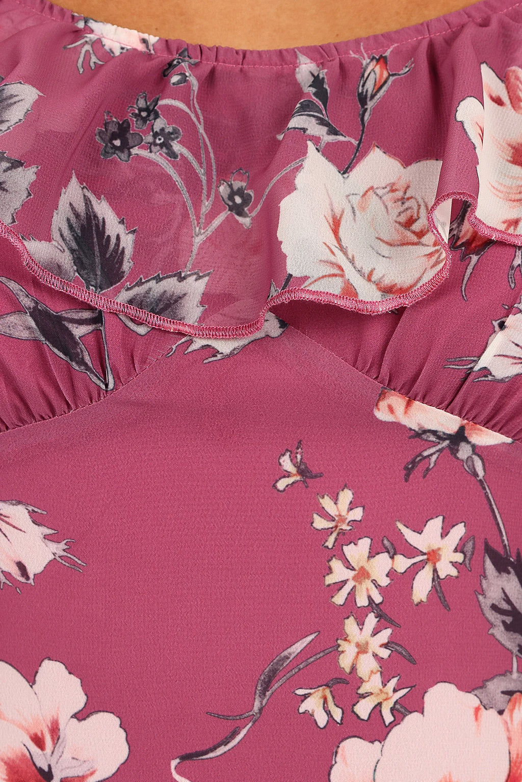 Irelynn Maxi Dress - Dark Rose Floral