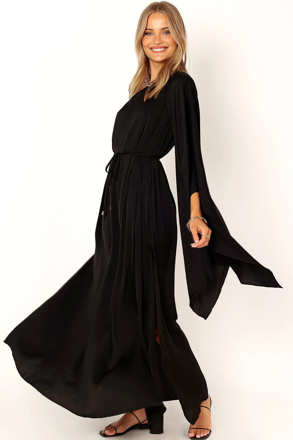 Matilda One Shoulder Maxi Dress - Black
