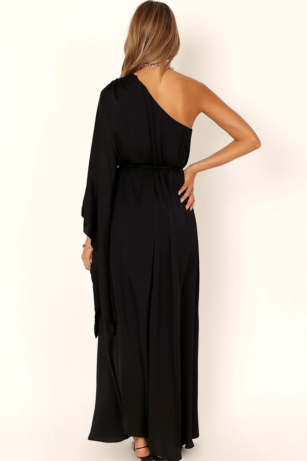 Matilda One Shoulder Maxi Dress - Black