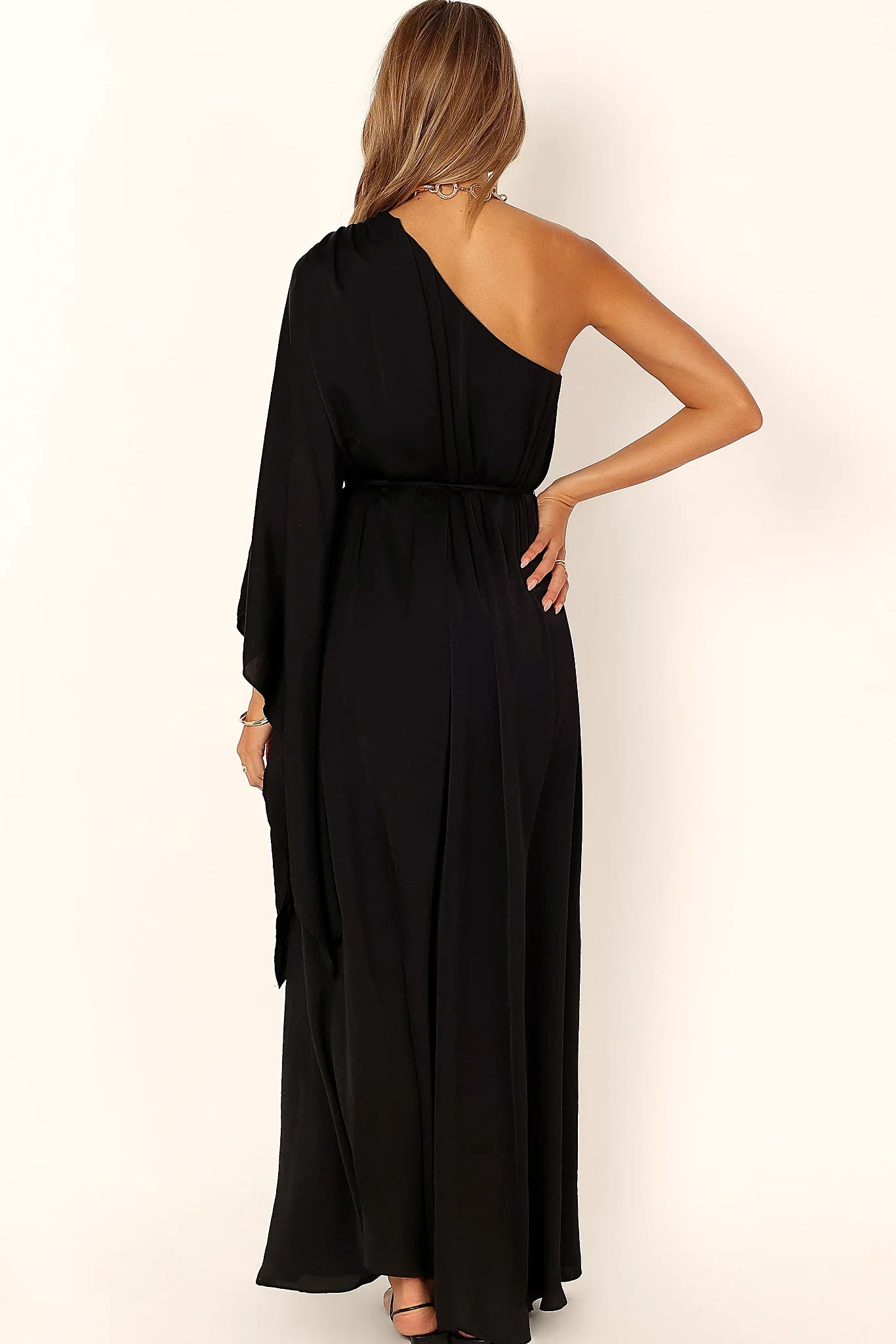 Matilda One Shoulder Maxi Dress - Black