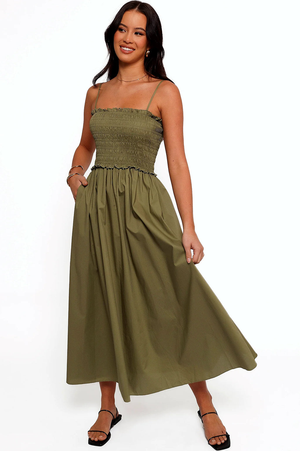Nigella Maxi Dress - Olive Green