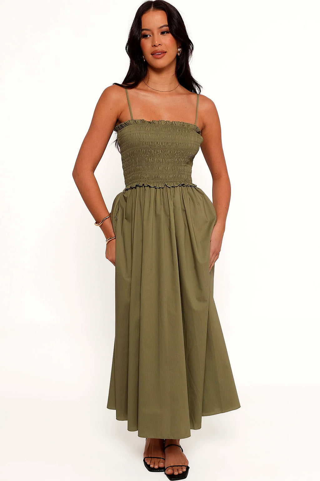 Nigella Maxi Dress - Olive Green