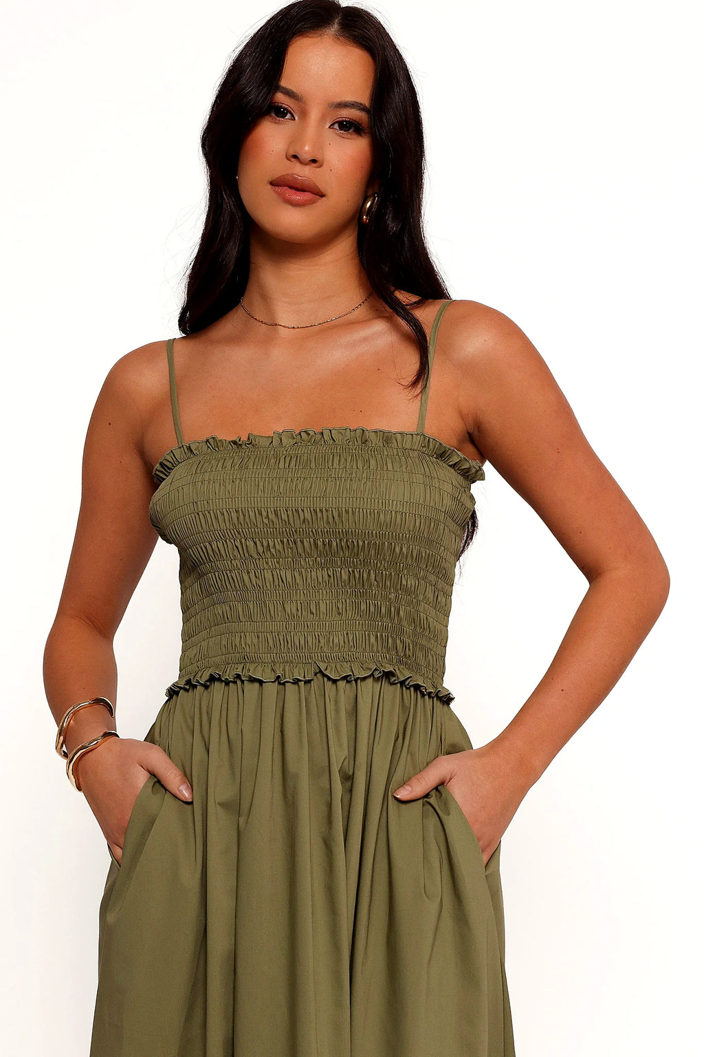 Nigella Maxi Dress - Olive Green