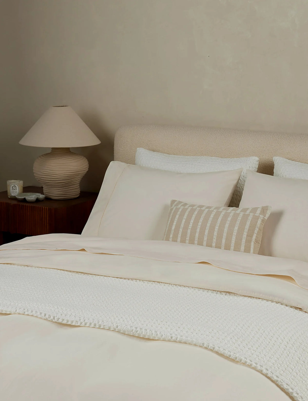 Olive percale sheet set in full queen size shown flat