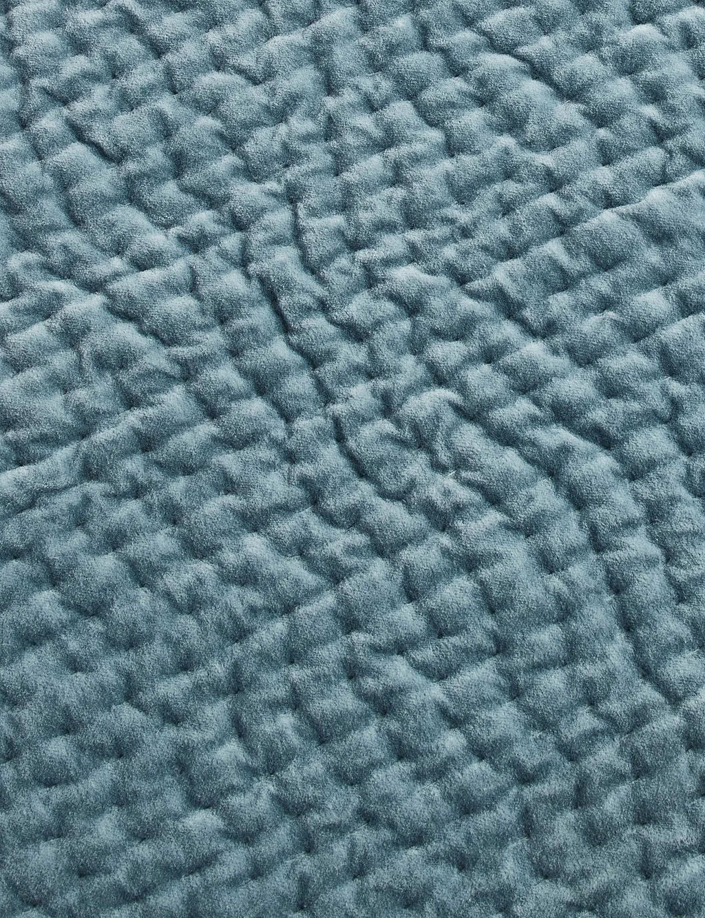 Another product view of a celeste queen velvet quilt