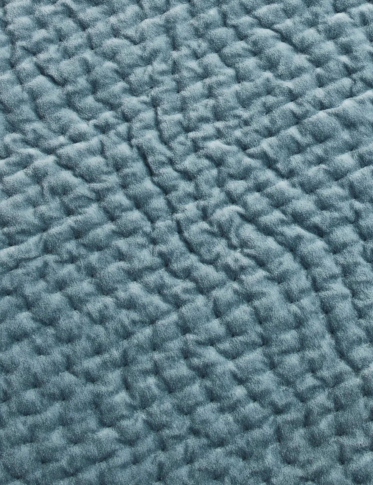 Another product view of a celeste queen velvet quilt