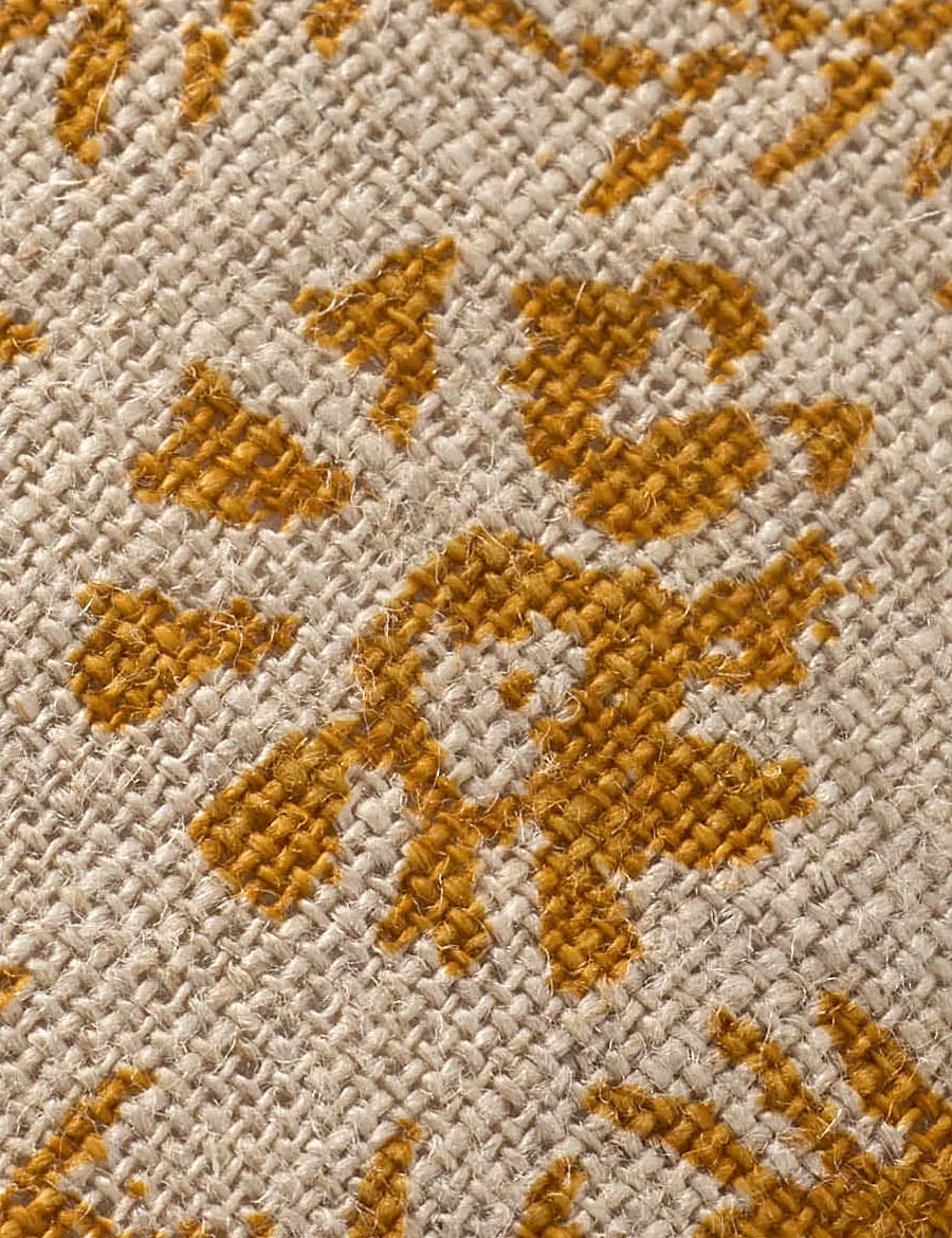Third product view of a delicate floral linen throw pillow