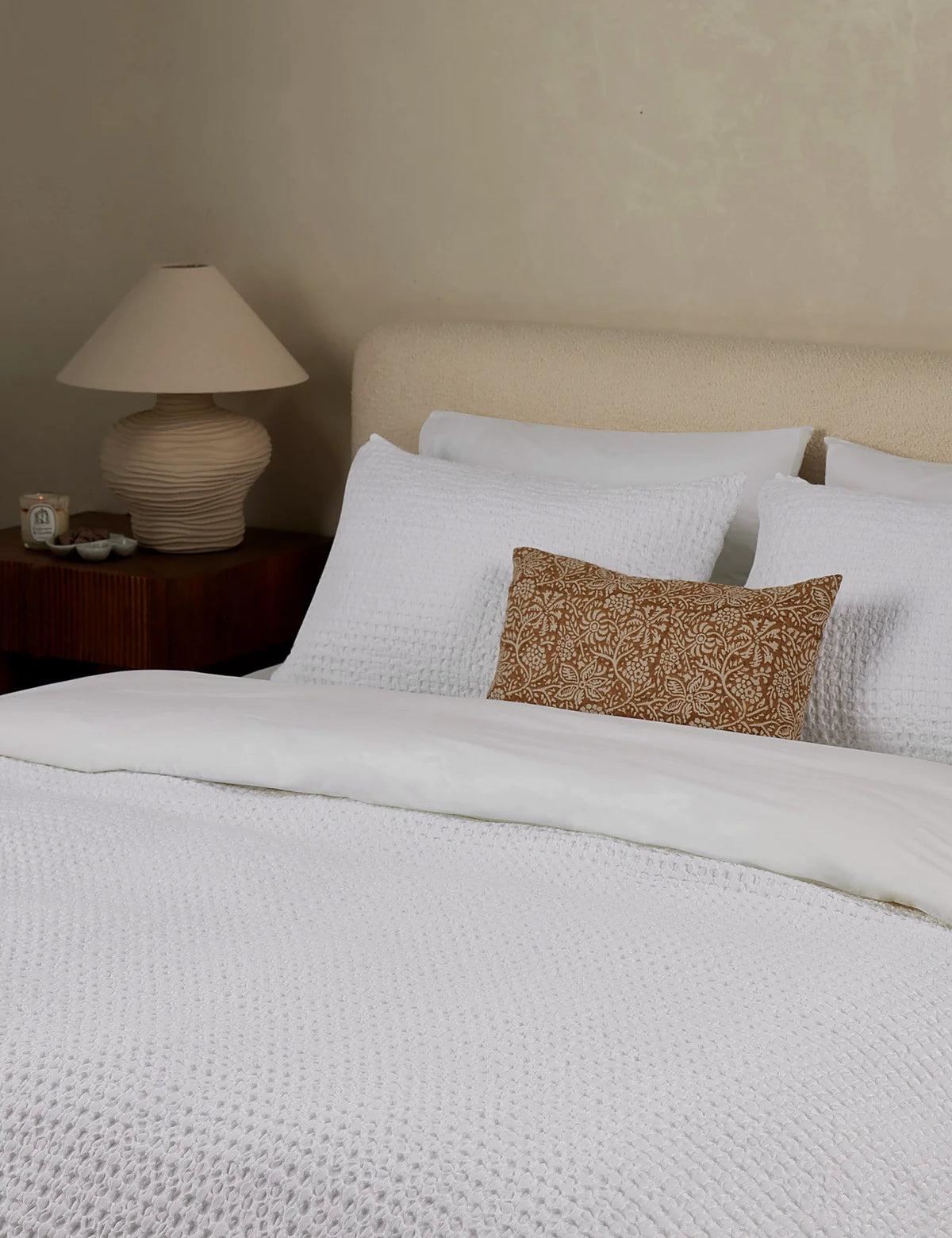 Lenora Textured Cotton Linen Blanket