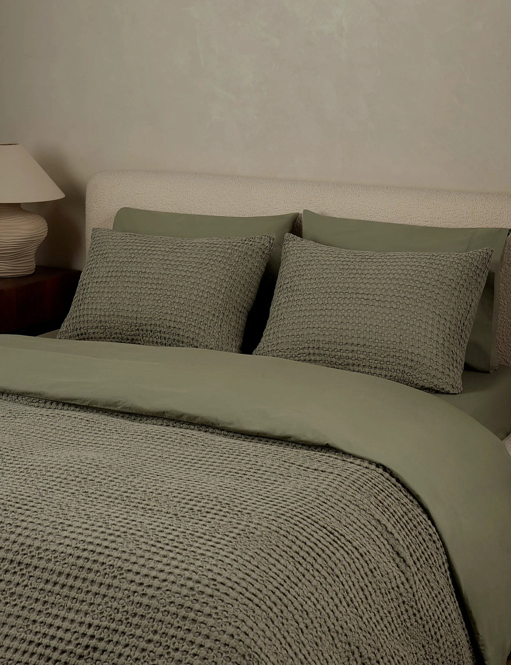 Lenora Textured Cotton Linen Blanket