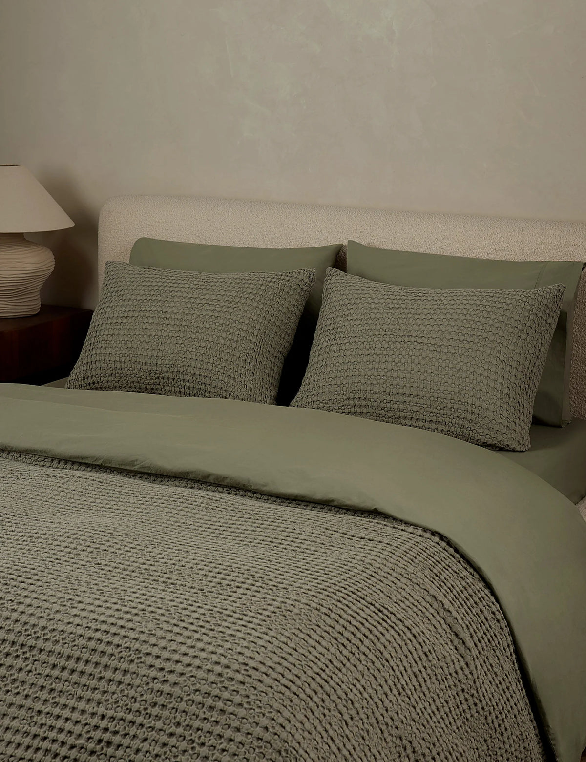 Lenora Textured Cotton Linen Blanket