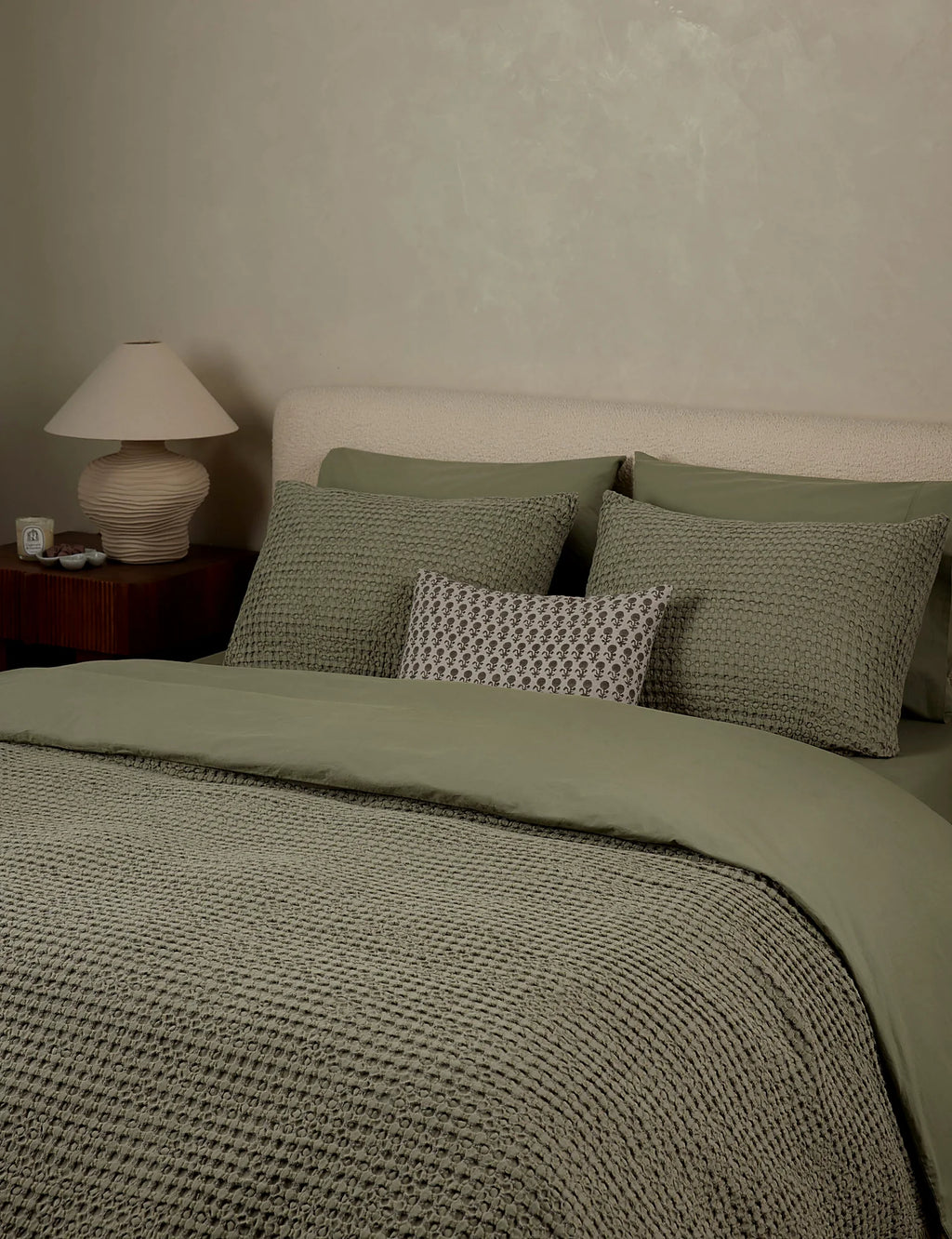 Lenora Textured Cotton Linen Blanket