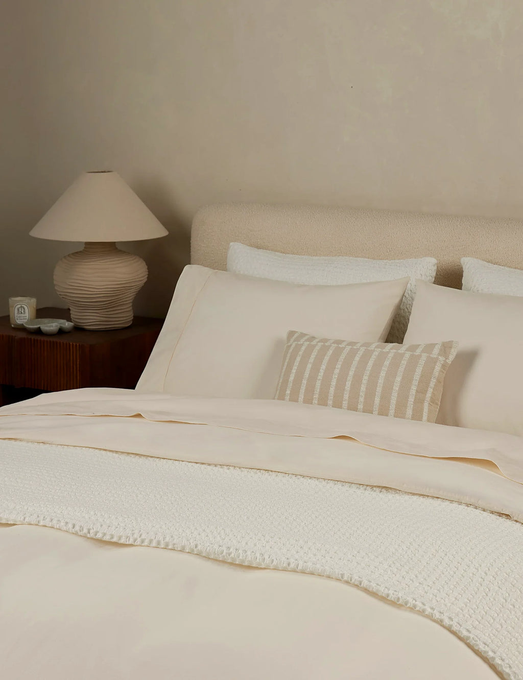 Lenora Textured Cotton Linen Blanket