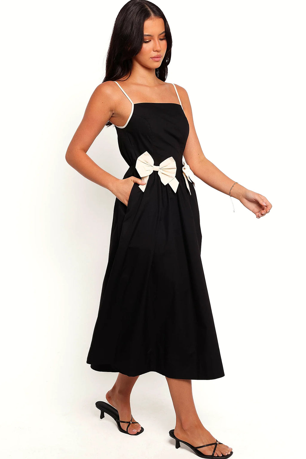 Tia Midi Dress - Black